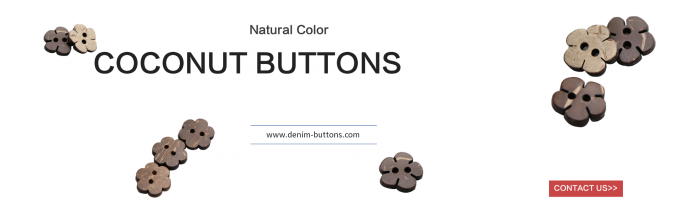 自然な色のココナッツ ボタン