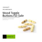 Single Hole Vintage Natural Wood Toggle Buttons For Coat