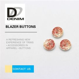 Fancy Orange Blazer Coat Buttons , Bulk Custom Buttons Nickel Free Lead Free