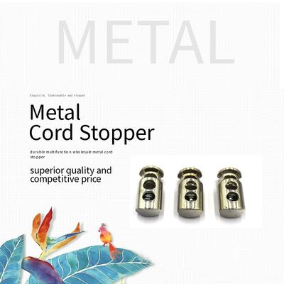 1 Hole 2 Hole No Burr Alloy Metal Cord Stopper
