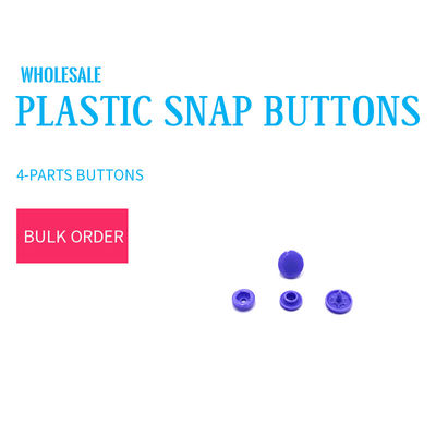 Plastic Snap Buttons 10mm 4 Parts